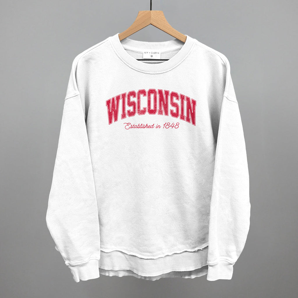 Wisconsin Varsity Arch T-Shirts, Hoodie, Sweatshirt | RetroVerseTees.com (Image 1)
