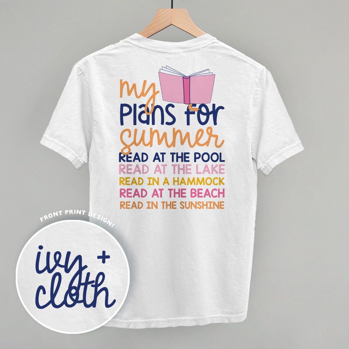 My Reading Plans For Summer (Back Print) T-Shirts, Hoodie, Sweatshirt | RetroVerseTees.com (Image 3)