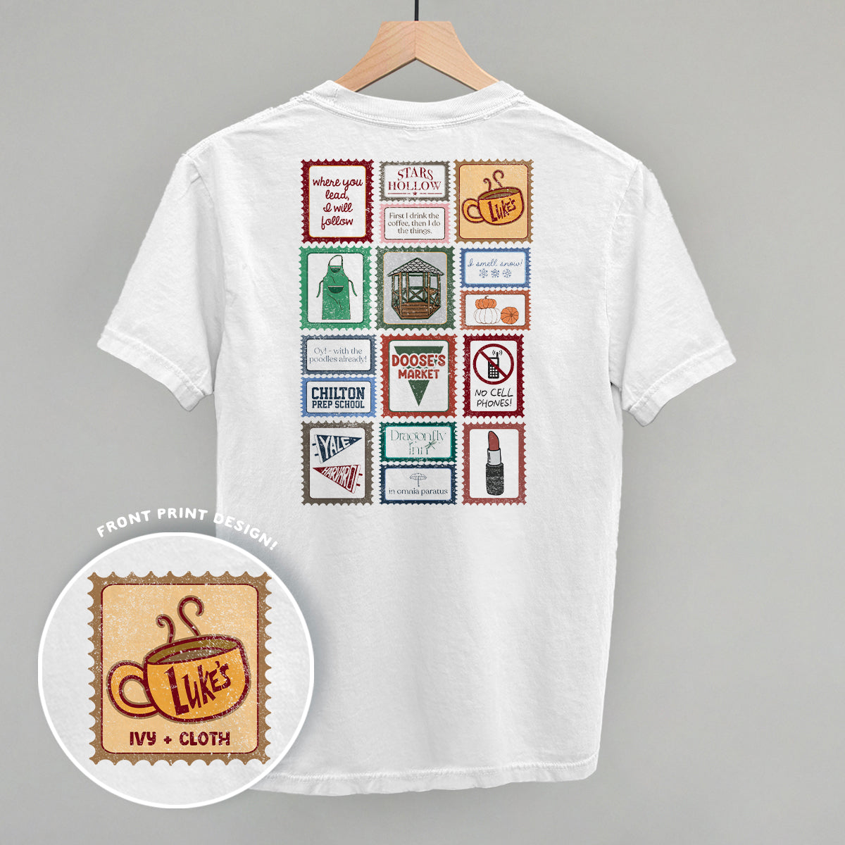 Gilmore Girls Stamps (Back Print) T-Shirts, Hoodie, Sweatshirt | RetroVerseTees.com (Image 2)
