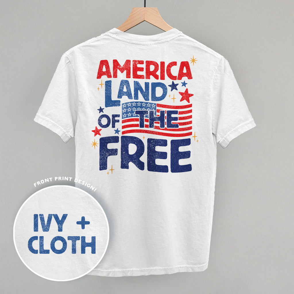 America Land Of The Free Distressed (Back Print) T-Shirts, Hoodie, Sweatshirt | RetroVerseTees.com (Image 2)