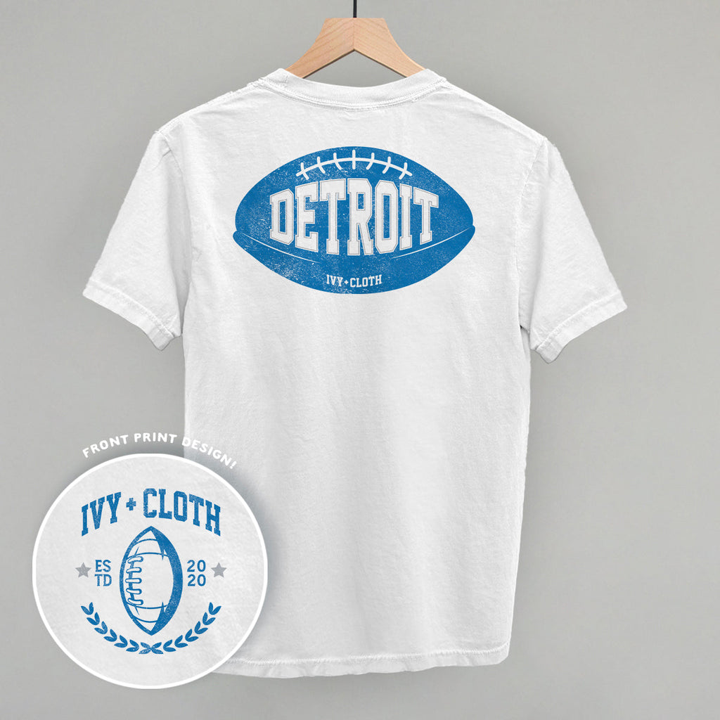 Detroit Football (Back Print) T-Shirts, Hoodie, Sweatshirt | RetroVerseTees.com (Image 2)