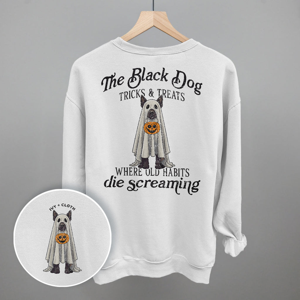 The Black Dog Tricks and Treats (Back Print) T-Shirts, Hoodie, Sweatshirt | RetroVerseTees.com (Image 3)