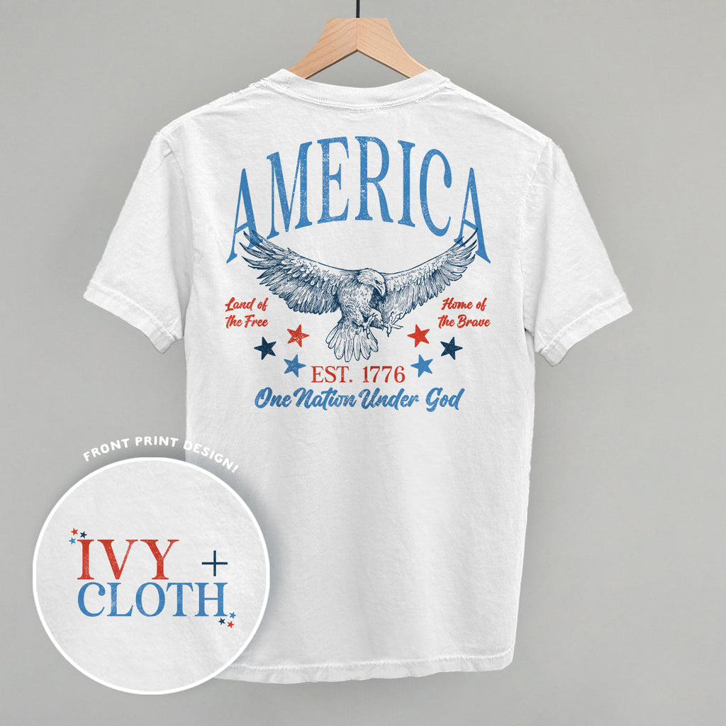 America Red & Blue Eagle (Back Print) T-Shirts, Hoodie, Sweatshirt | RetroVerseTees.com (Image 5)