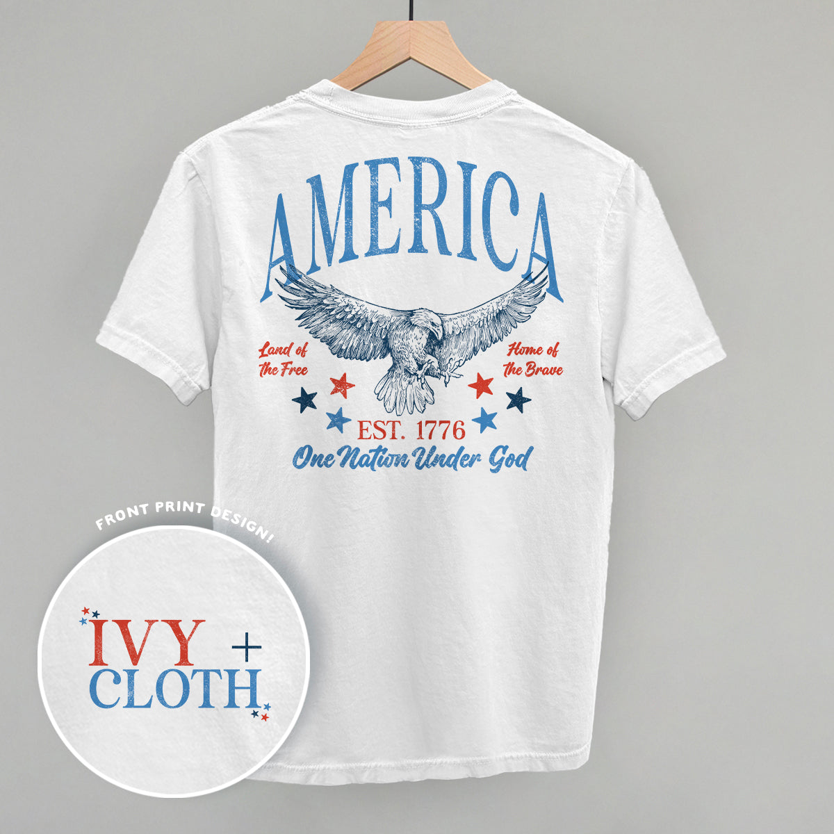 America Red & Blue Eagle (Back Print) T-Shirts, Hoodie, Sweatshirt | RetroVerseTees.com (Image 5)