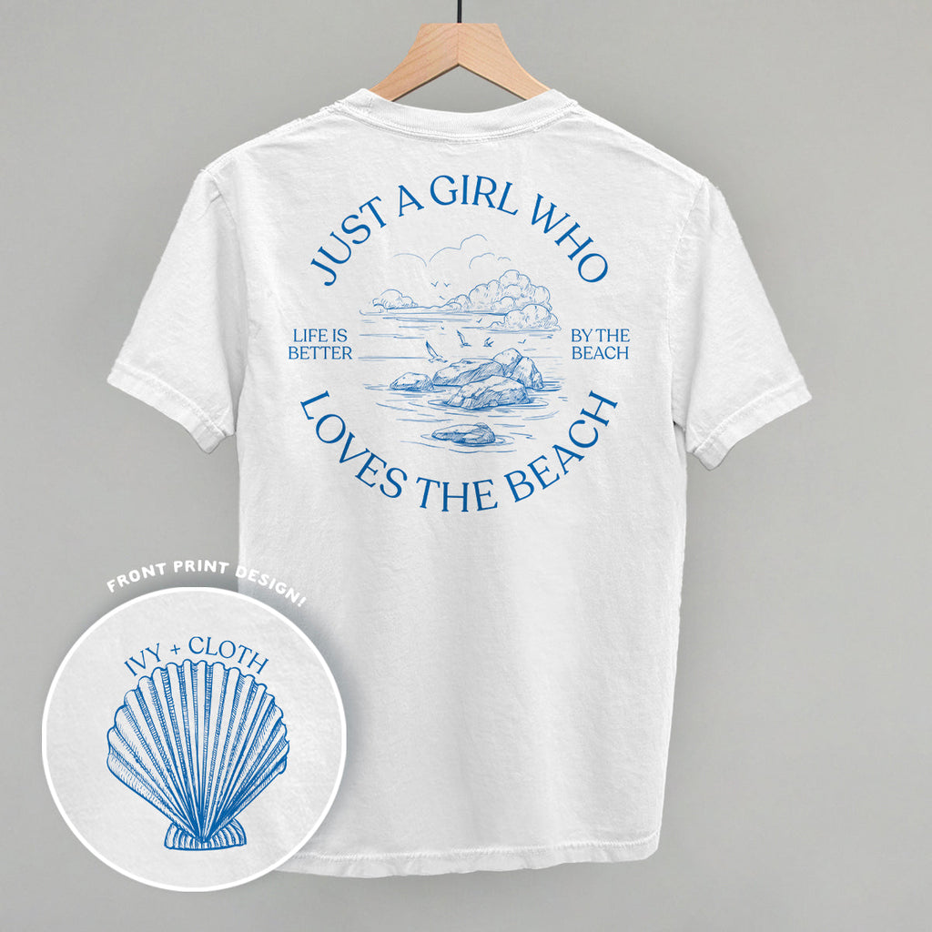 Just A Girl Who Loves The Beach (Back Print) T-Shirts, Hoodie, Sweatshirt | RetroVerseTees.com (Image 5)