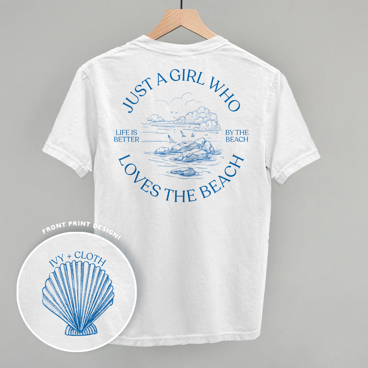 Just A Girl Who Loves The Beach (Back Print) T-Shirts, Hoodie, Sweatshirt | RetroVerseTees.com (Image 5)