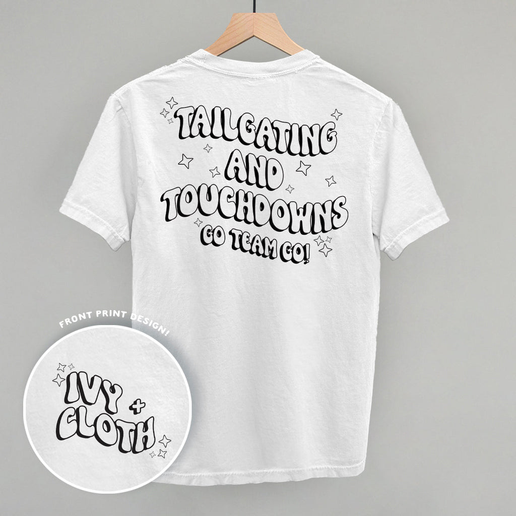Tailgating and Touchdowns Black (Back Print) T-Shirts, Hoodie, Sweatshirt | RetroVerseTees.com (Image 1)