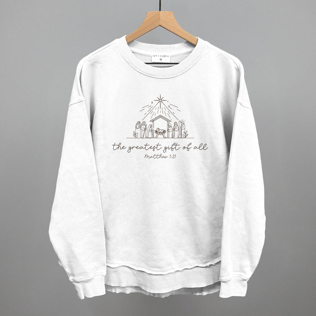 The Greatest Gift Of All Matthew 1:21 T-Shirts, Hoodie, Sweatshirt | RetroVerseTees.com (Image 1)