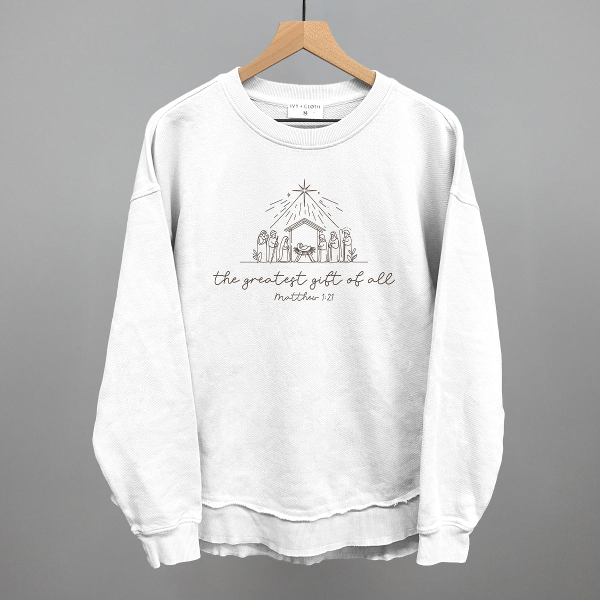The Greatest Gift Of All Matthew 1:21 T-Shirts, Hoodie, Sweatshirt | RetroVerseTees.com (Image 1)