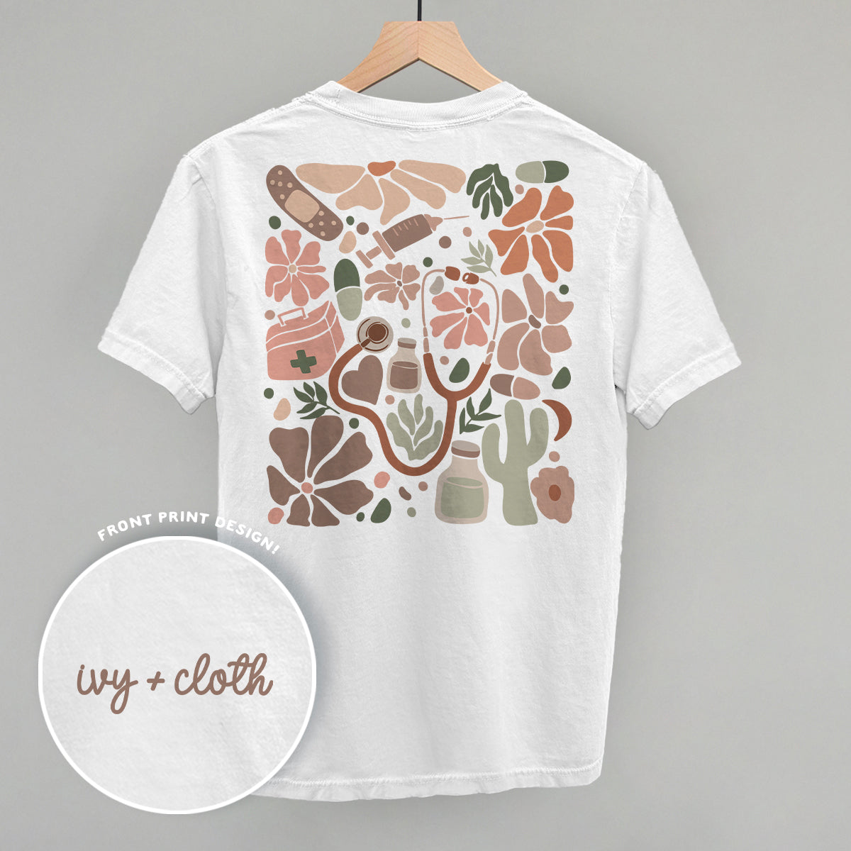 Abstract Neutral Nurse Doodle (Back Print) T-Shirts, Hoodie, Sweatshirt | RetroVerseTees.com (Image 4)