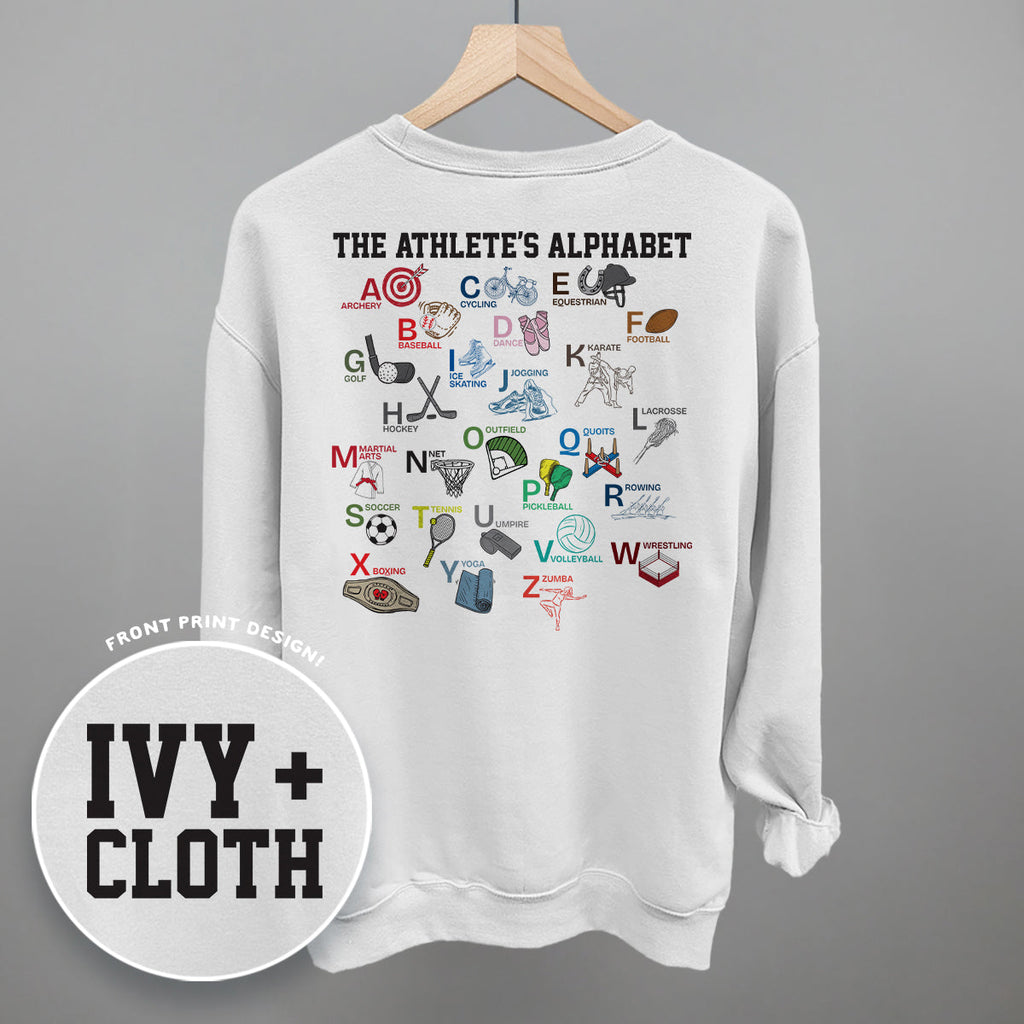 The Athlete's Alphabet (Back Print) T-Shirts, Hoodie, Sweatshirt | RetroVerseTees.com (Image 3)