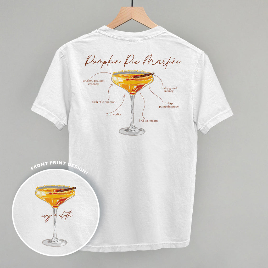 Pumpkin Pie Martini Recipe (Back Print) T-Shirts, Hoodie, Sweatshirt | RetroVerseTees.com (Image 2)