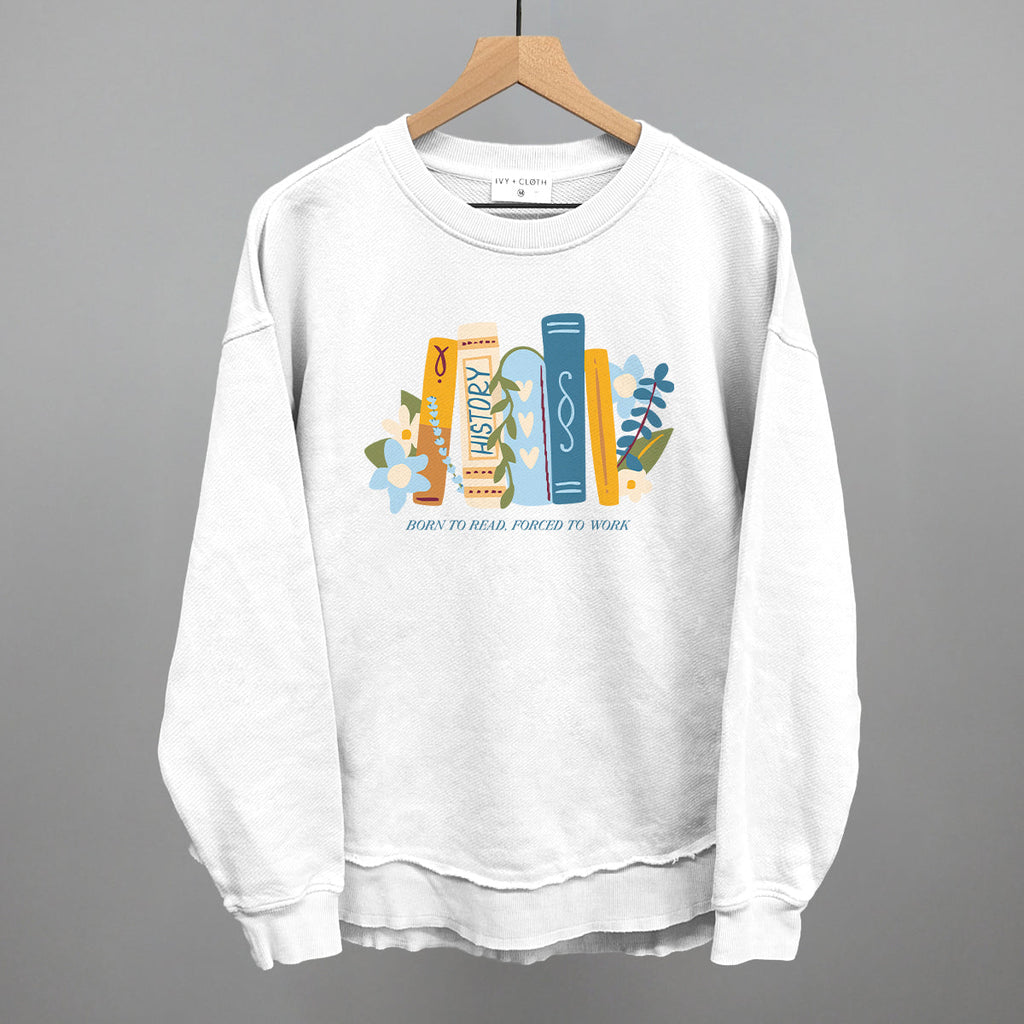 Born To Read, Forced To Work Doodle T-Shirts, Hoodie, Sweatshirt | RetroVerseTees.com (Image 5)