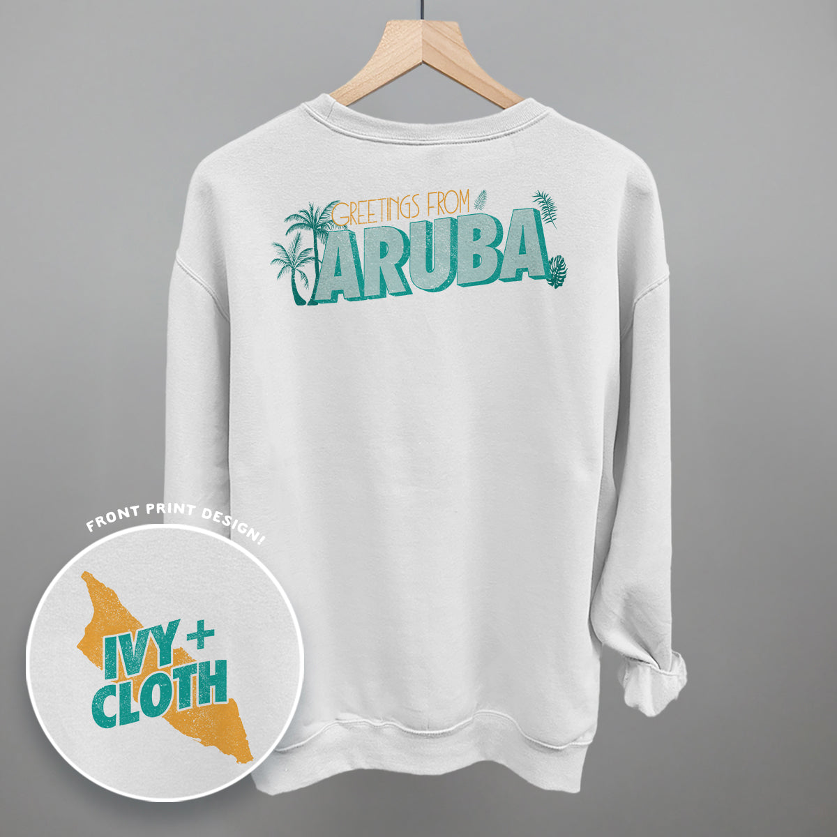 Greetings From Aruba (Back Print) T-Shirts, Hoodie, Sweatshirt | RetroVerseTees.com (Image 3)
