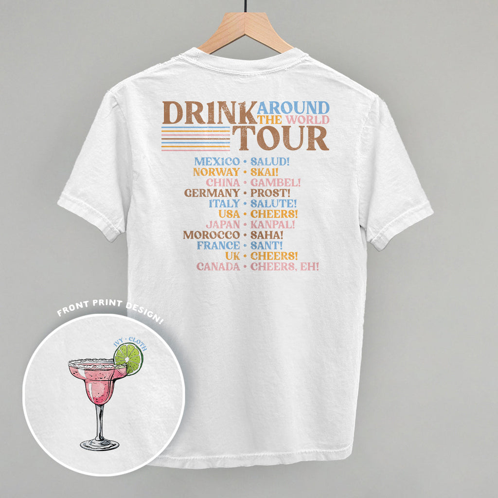 Drink Around The World Tour (Back Print) T-Shirts, Hoodie, Sweatshirt | RetroVerseTees.com (Image 3)