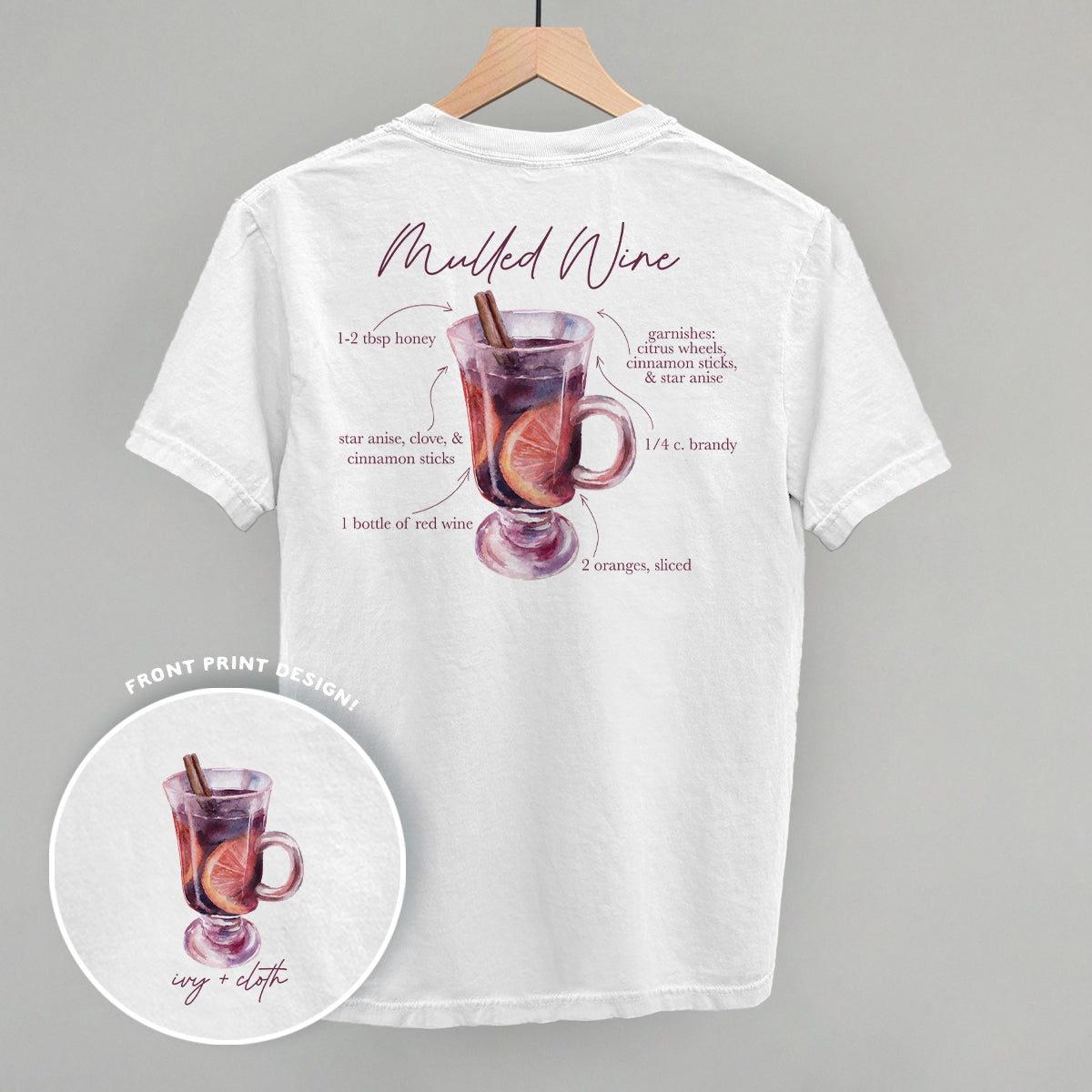 Mulled Wine Recipe (Back Print) T-Shirts, Hoodie, Sweatshirt | RetroVerseTees.com (Image 4)
