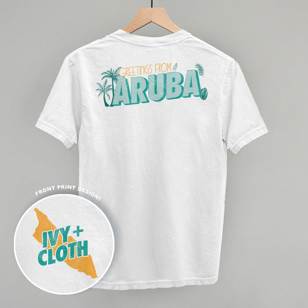 Greetings From Aruba (Back Print) T-Shirts, Hoodie, Sweatshirt | RetroVerseTees.com (Image 2)