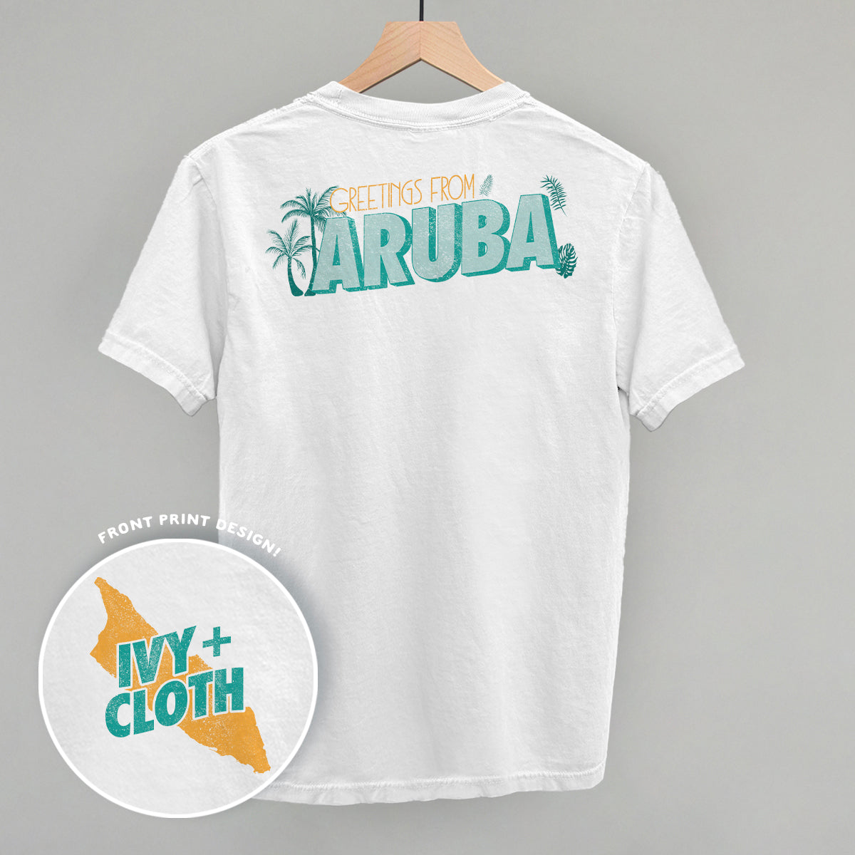 Greetings From Aruba (Back Print) T-Shirts, Hoodie, Sweatshirt | RetroVerseTees.com (Image 2)
