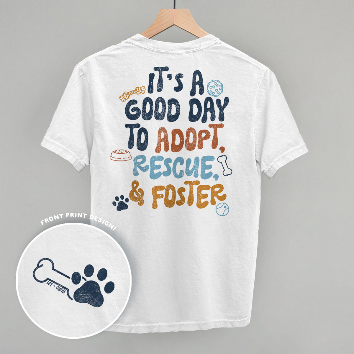 Adopt, Rescue, & Foster (Back Print) T-Shirts, Hoodie, Sweatshirt | RetroVerseTees.com (Image 2)