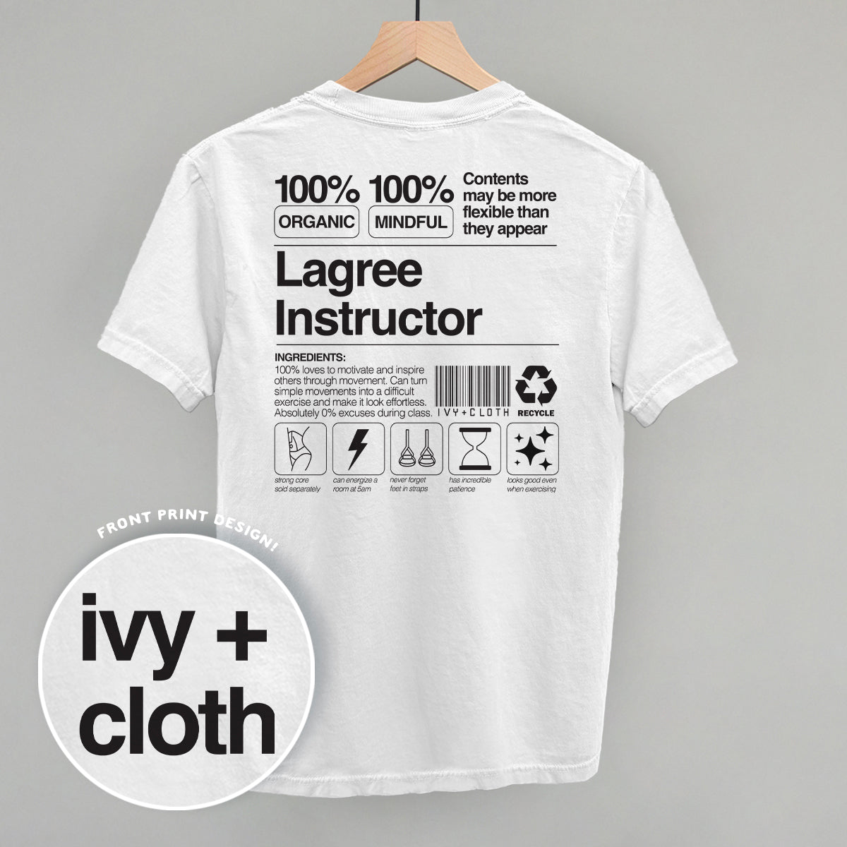 Lagree Instructor Nutrition Facts (Back Print) T-Shirts, Hoodie, Sweatshirt | RetroVerseTees.com (Image 5)