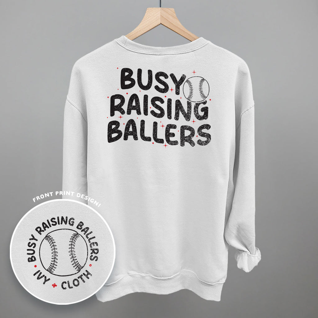 Busy Raising Ballers Baseball (Back Print) T-Shirts, Hoodie, Sweatshirt | RetroVerseTees.com (Image 2)
