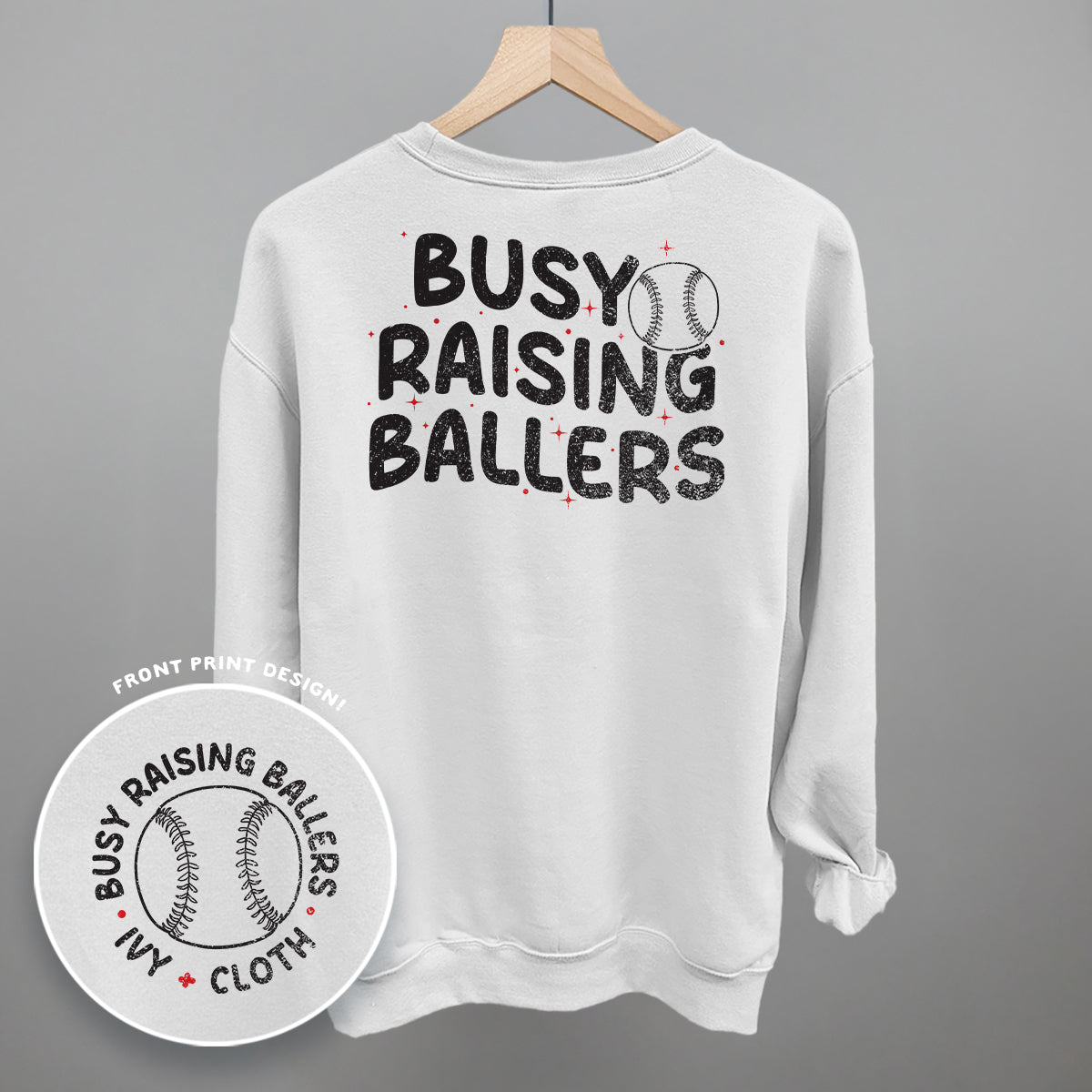 Busy Raising Ballers Baseball (Back Print) T-Shirts, Hoodie, Sweatshirt | RetroVerseTees.com (Image 2)
