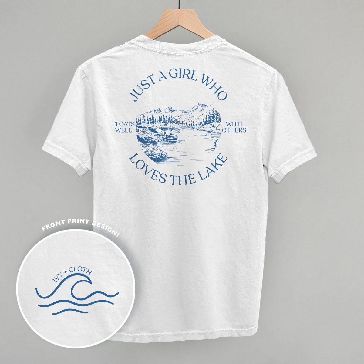 Just A Girl Who Loves The Lake (Back Print) T-Shirts, Hoodie, Sweatshirt | RetroVerseTees.com (Image 1)