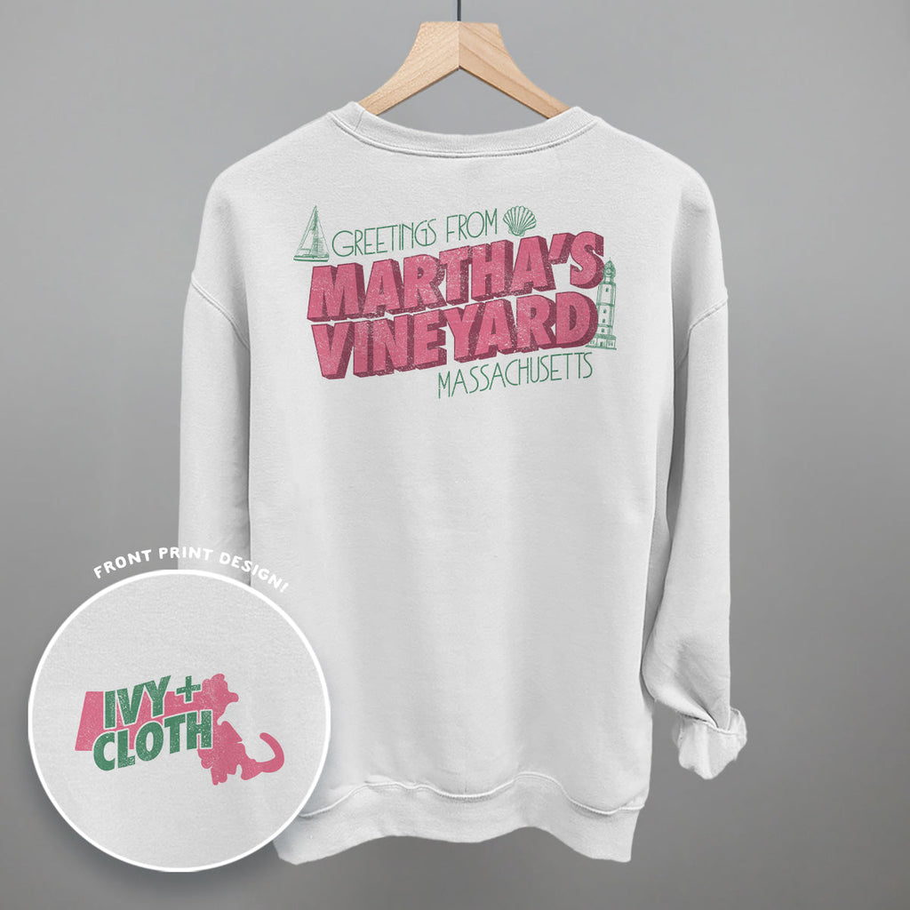 Greetings From Martha's Vineyard (Back Print) T-Shirts, Hoodie, Sweatshirt | RetroVerseTees.com (Image 5)