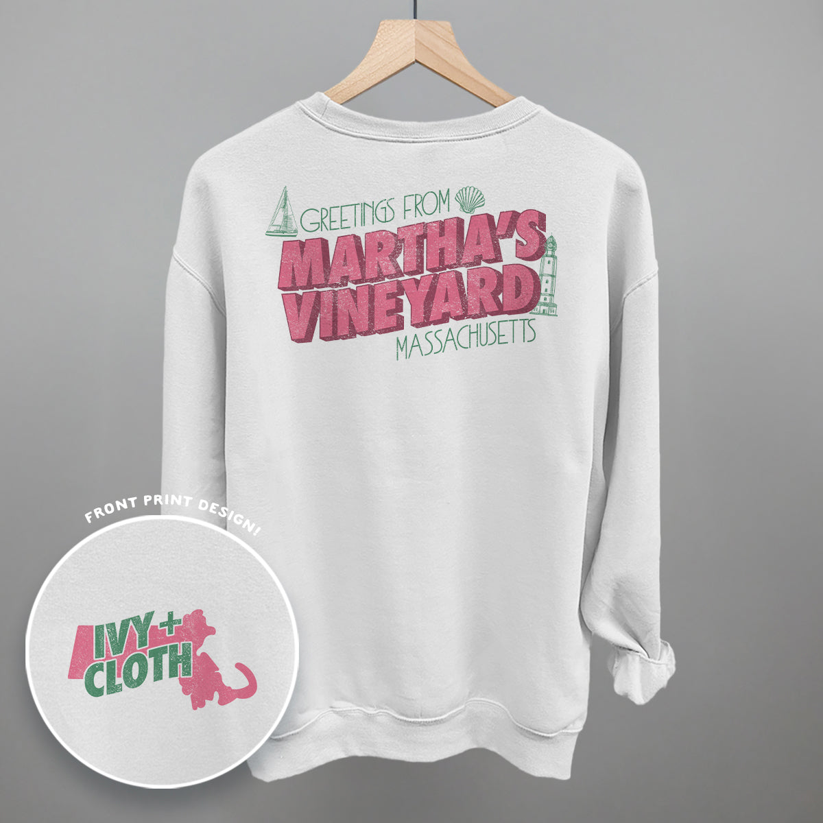Greetings From Martha's Vineyard (Back Print) T-Shirts, Hoodie, Sweatshirt | RetroVerseTees.com (Image 5)