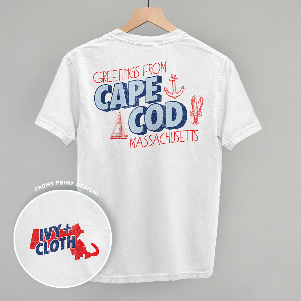 Greetings From Cape Cod (Back Print) T-Shirts, Hoodie, Sweatshirt | RetroVerseTees.com (Image 2)
