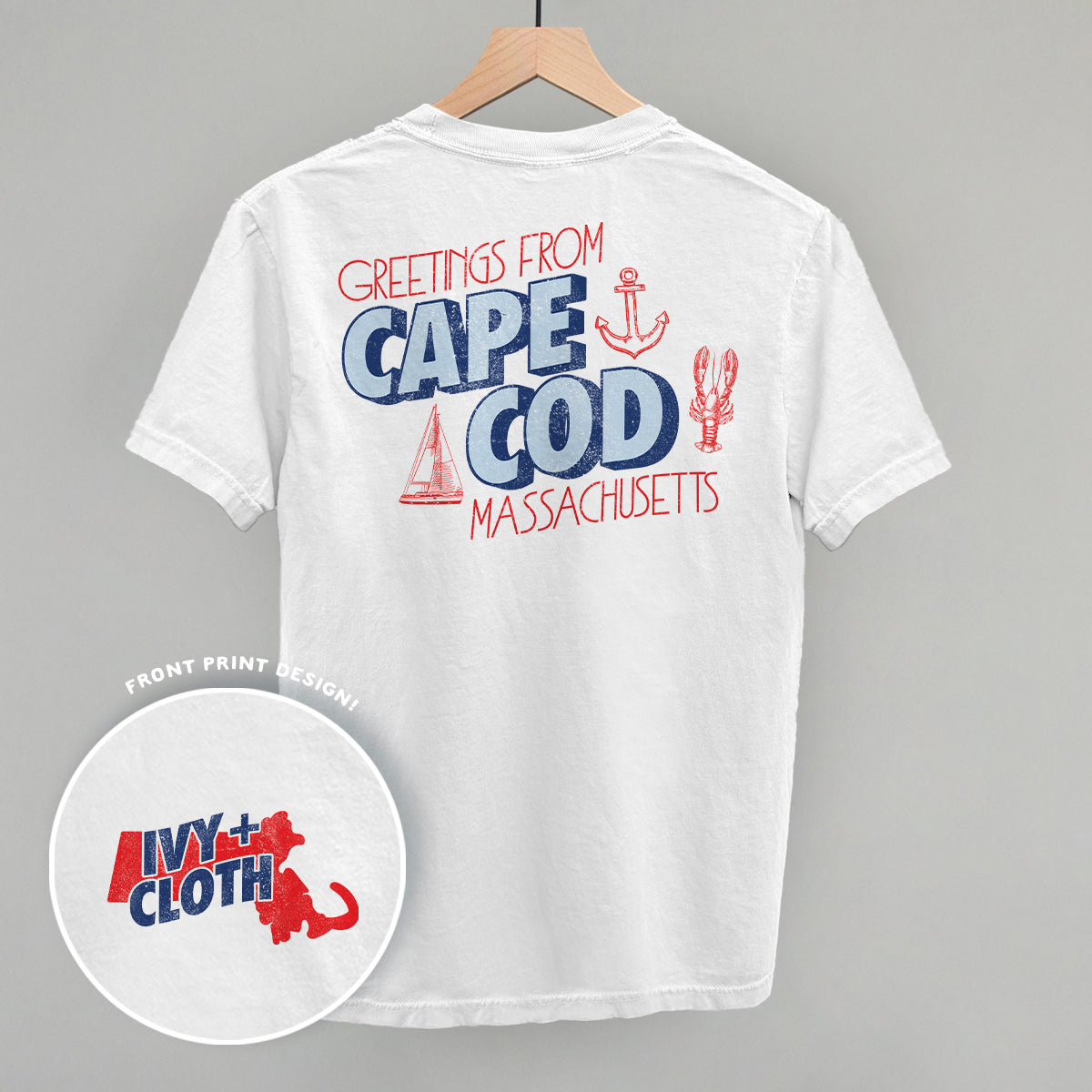 Greetings From Cape Cod (Back Print) T-Shirts, Hoodie, Sweatshirt | RetroVerseTees.com (Image 2)