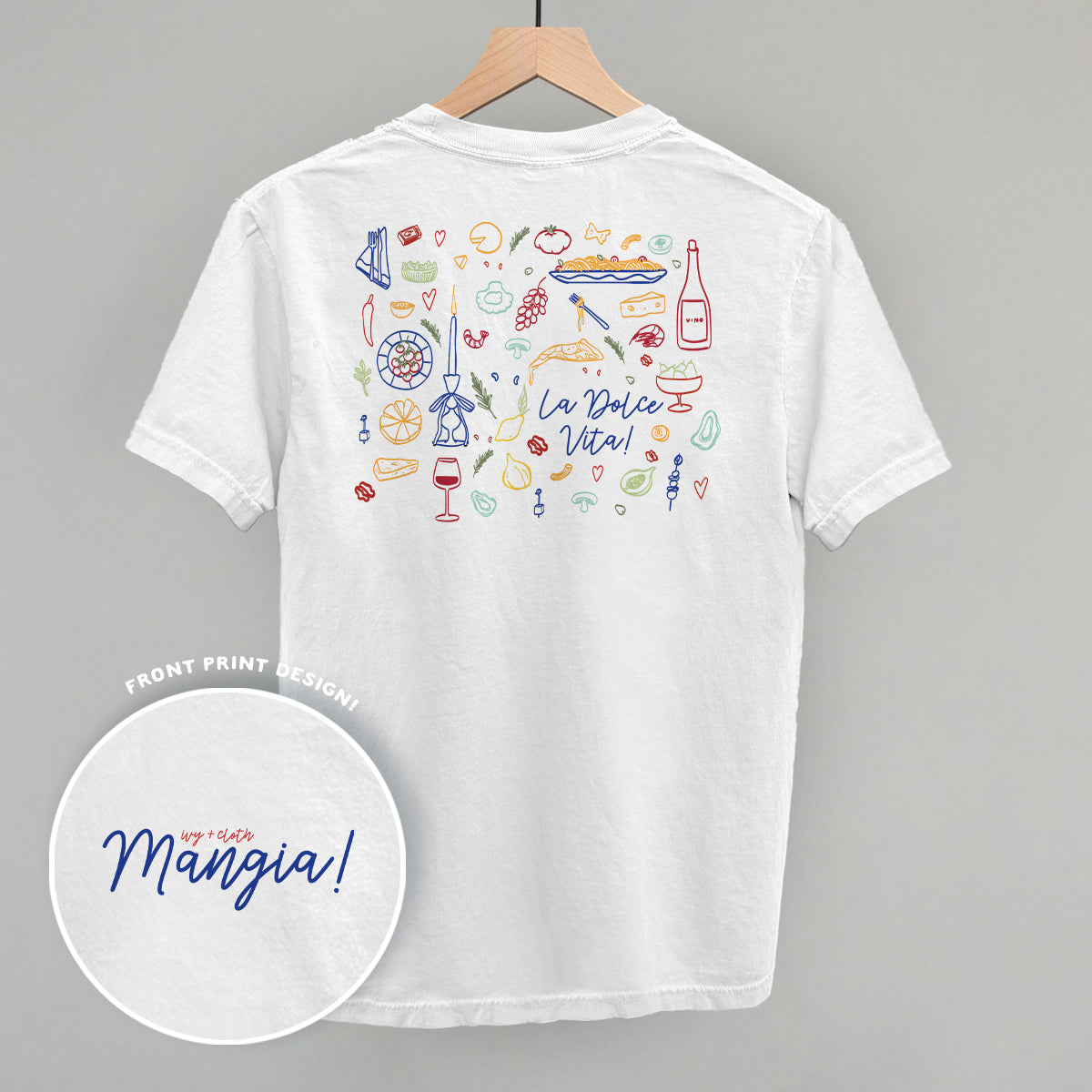 Italian Doodles (Back Print) T-Shirts, Hoodie, Sweatshirt | RetroVerseTees.com (Image 1)