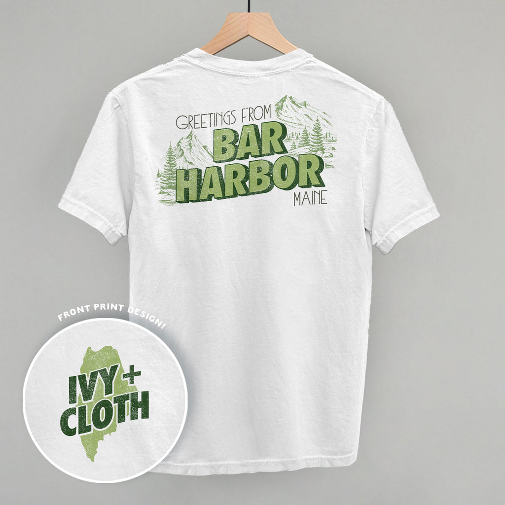 Greetings From Bar Harbor (Back Print) T-Shirts, Hoodie, Sweatshirt | RetroVerseTees.com (Image 4)