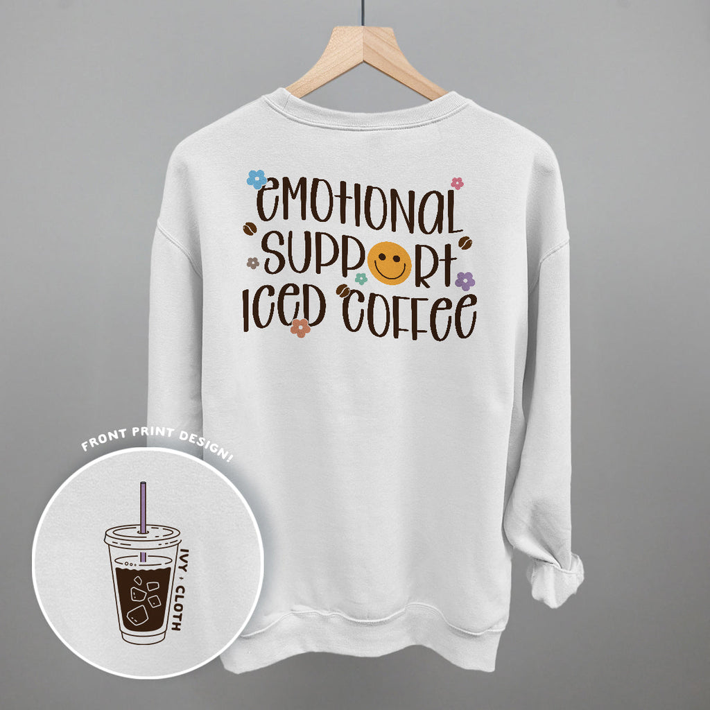 Emotional Support Iced Coffee (Back Print) T-Shirts, Hoodie, Sweatshirt | RetroVerseTees.com (Image 4)