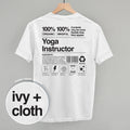 Yoga Instructor Nutrition Facts (Back Print) T-Shirts, Hoodie, Sweatshirt | RetroVerseTees.com (Image 1)