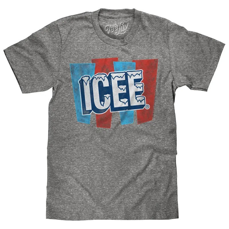 ICEE Faded Logo T-Shirt - Gray Hoodie, Sweatshirt | RetroVerseTees.com