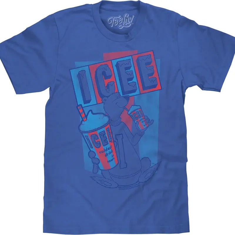 ICEE Polar Bear Big and Tall T-Shirt - Blue Hoodie, Sweatshirt | RetroVerseTees.com
