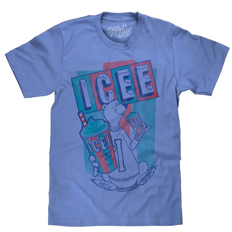 ICEE Polar Bear Logo T-Shirt - Blue Hoodie, Sweatshirt | RetroVerseTees.com