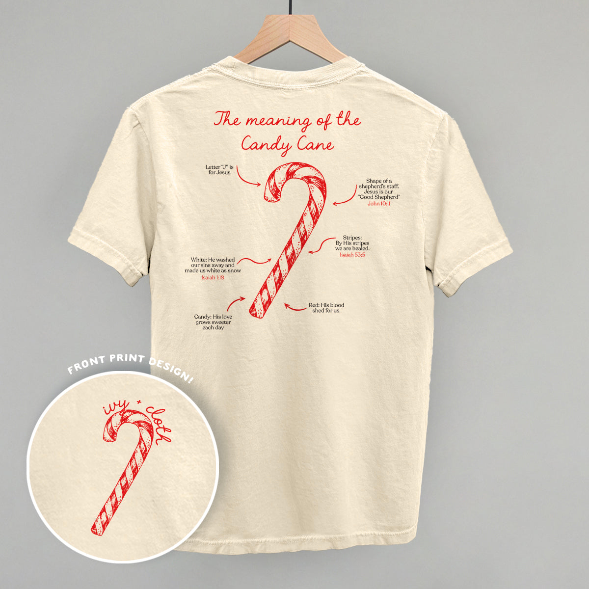 The Meaning Of The Candy Cane (Back Print) T-Shirts, Hoodie, Sweatshirt | RetroVerseTees.com (Image 4)