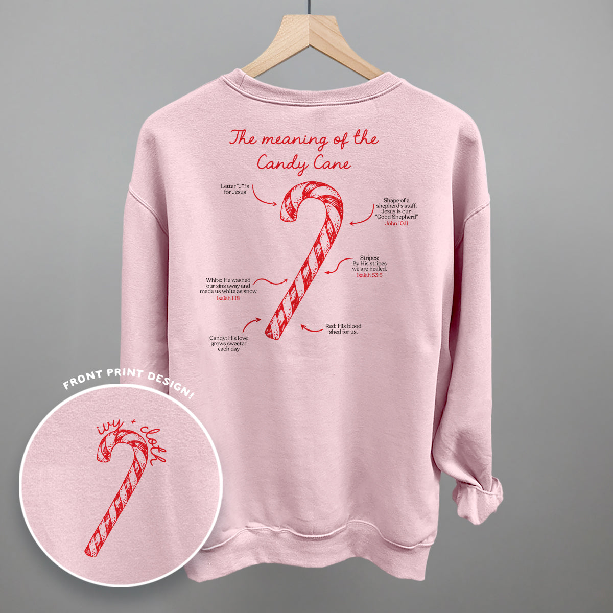 The Meaning Of The Candy Cane (Back Print) T-Shirts, Hoodie, Sweatshirt | RetroVerseTees.com (Image 5)