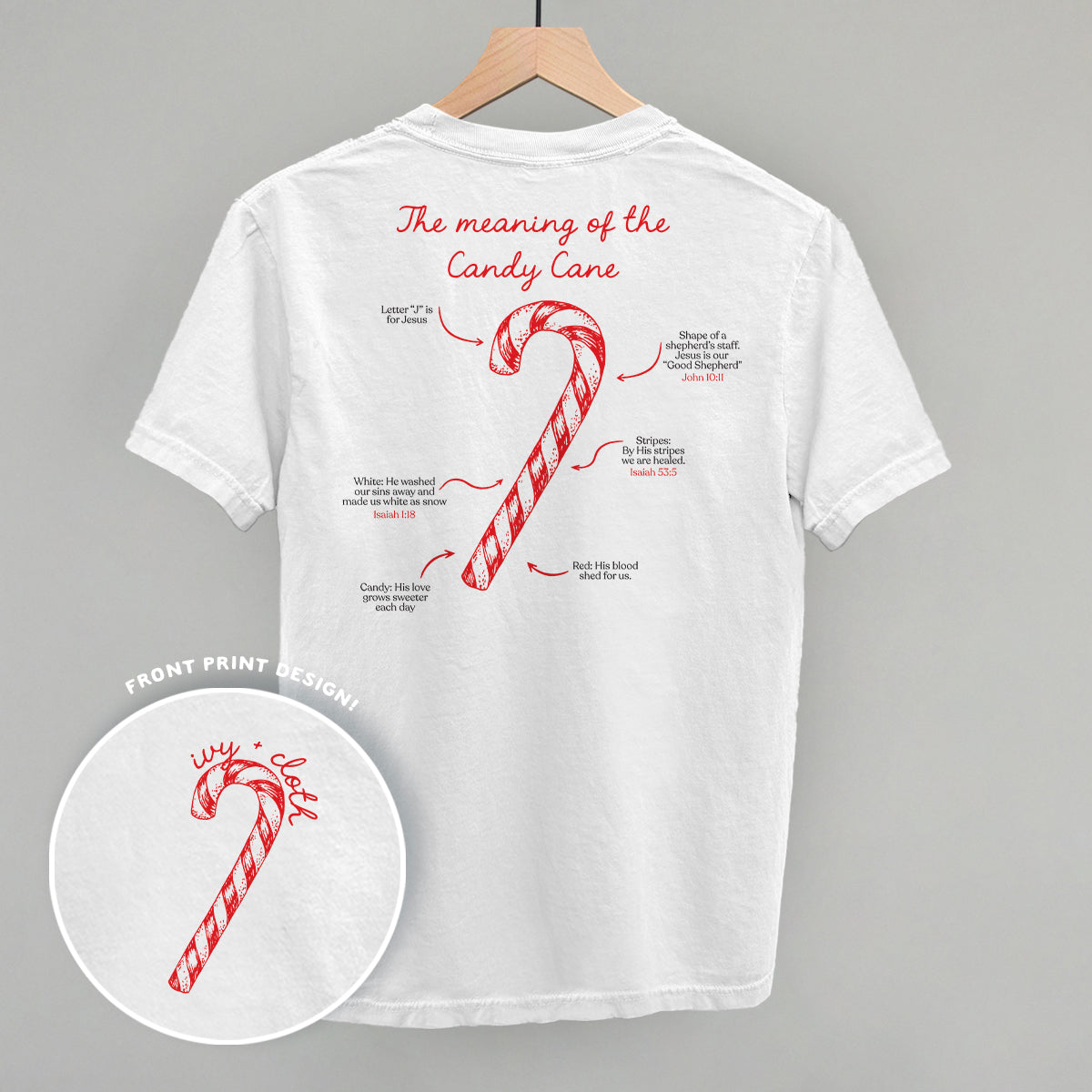 The Meaning Of The Candy Cane (Back Print) T-Shirts, Hoodie, Sweatshirt | RetroVerseTees.com (Image 3)