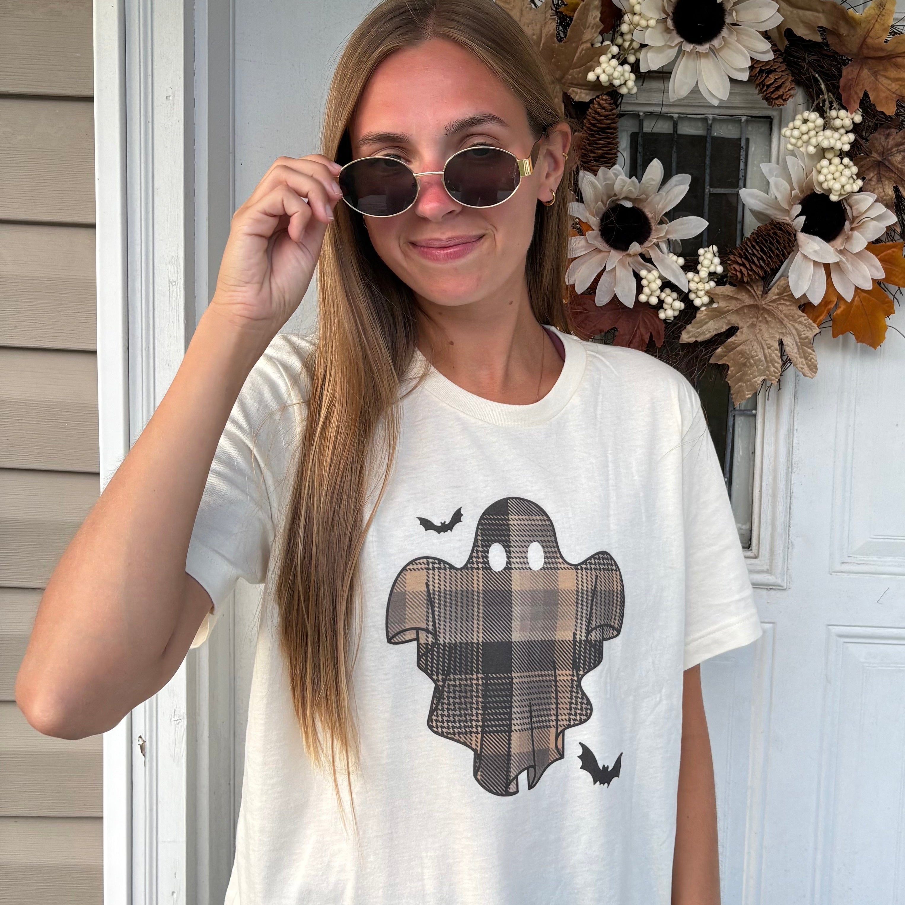 Flannel Ghost & Bats T-Shirts, Hoodie, Sweatshirt | RetroVerseTees.com (Image 1)