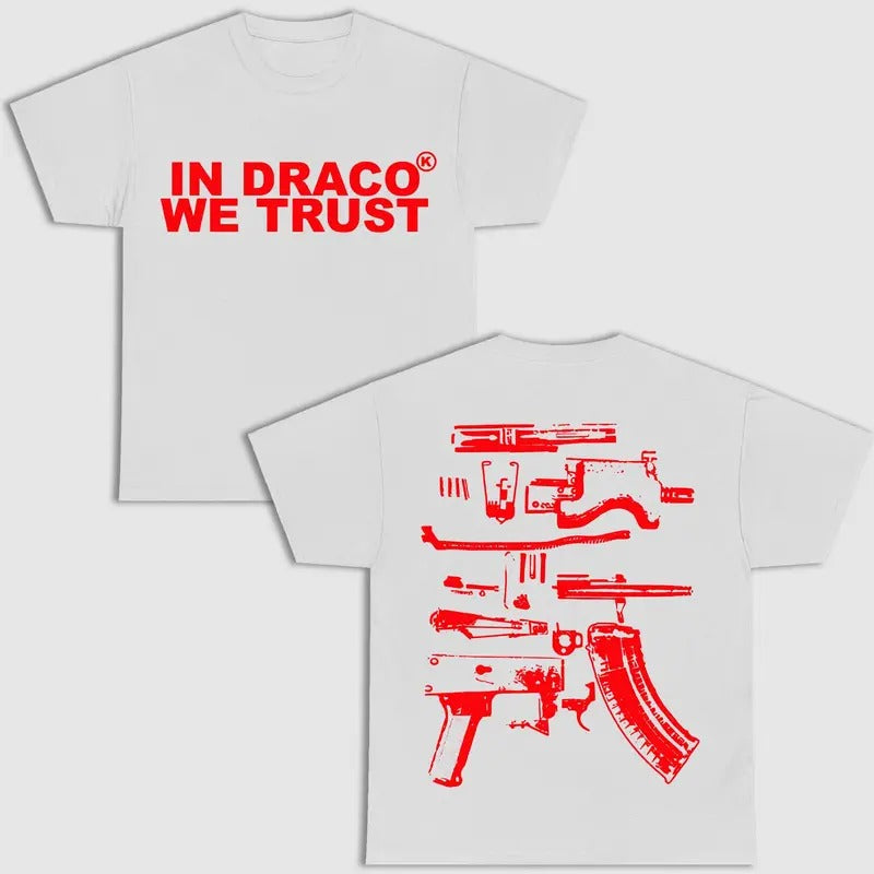 IN DRACO WE TRUST DOUBLE SIDE WHITE VERSION SHIRT Menswear Top Hoodie, Sweatshirt | RetroVerseTees.com