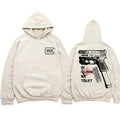 IN GLOCK WE TRUST - Sand Hoodie with Multicolor Design T-Shirts, Sweatshirt | RetroVerseTees.com
