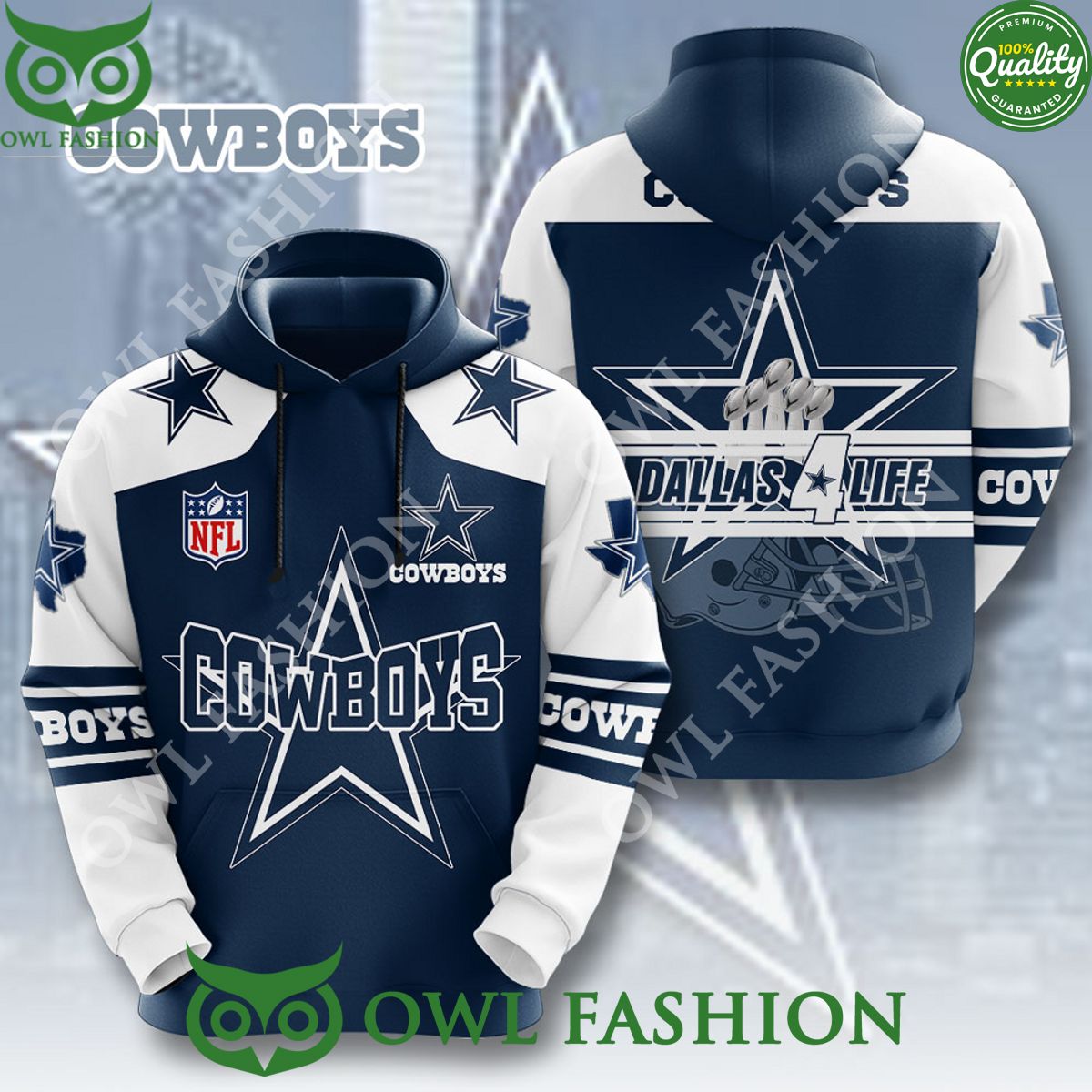Dallas Cowboys 3D Dallas For life t shirt