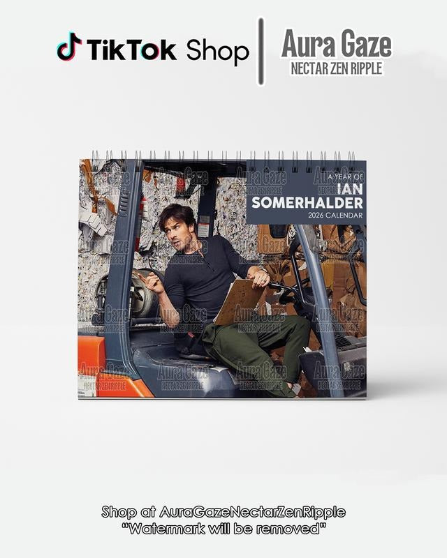 Ian Somerhalder 2026 Wall Calendar Planner, Unique Holiday Gift, Fan Gift, Gift For Her, Ian Somerhalder Celebrity Crush...