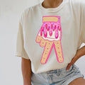 Ice Cream Baseball Batting Glove Drip T-Shirt, Baseball Mom T-Shirt, Mother's Day Gift Hoodie, Sweatshirt