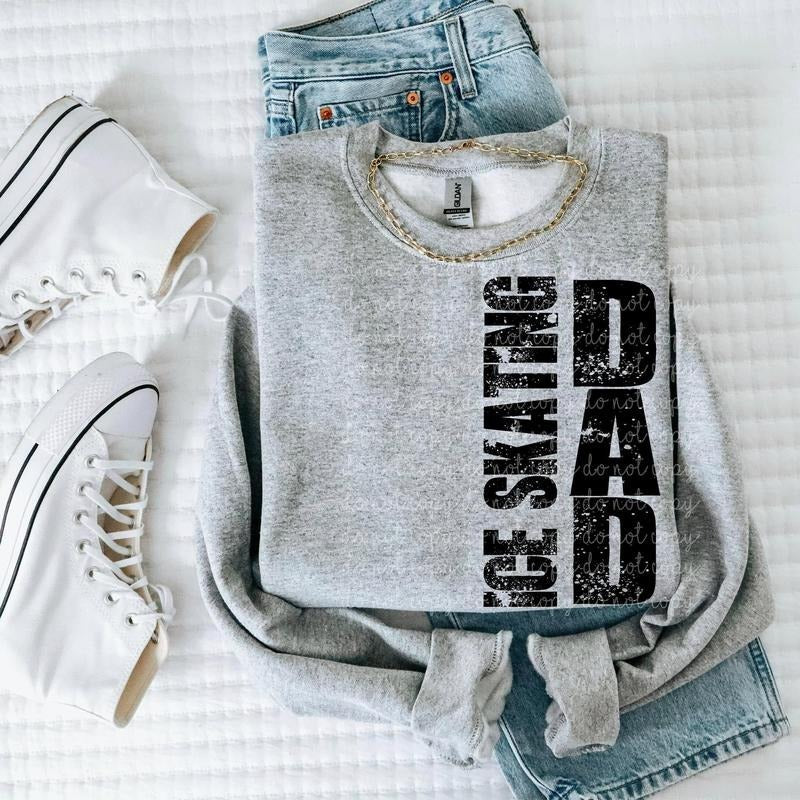 Ice Skating Dad DTF Transfers - THIS IS NOT A SHIRT Hoodie, Sweatshirt | RetroVerseTees.com