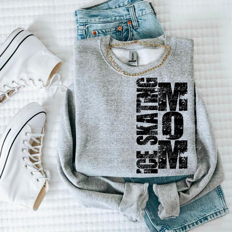 Ice Skating Mom DTF Transfers - THIS IS NOT A SHIRT Hoodie, Sweatshirt | RetroVerseTees.com
