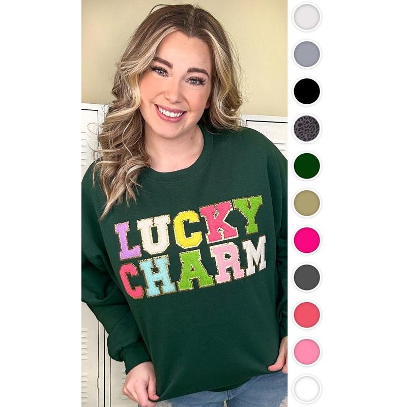 Ideal Chenille Lucky Charm Adult Sweatshirt T-Shirts, Hoodie | RetroVerseTees.com